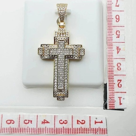 14K Gold Plated Cubic Zircon Pendant, EVBRS509 - Picture 10 of 10